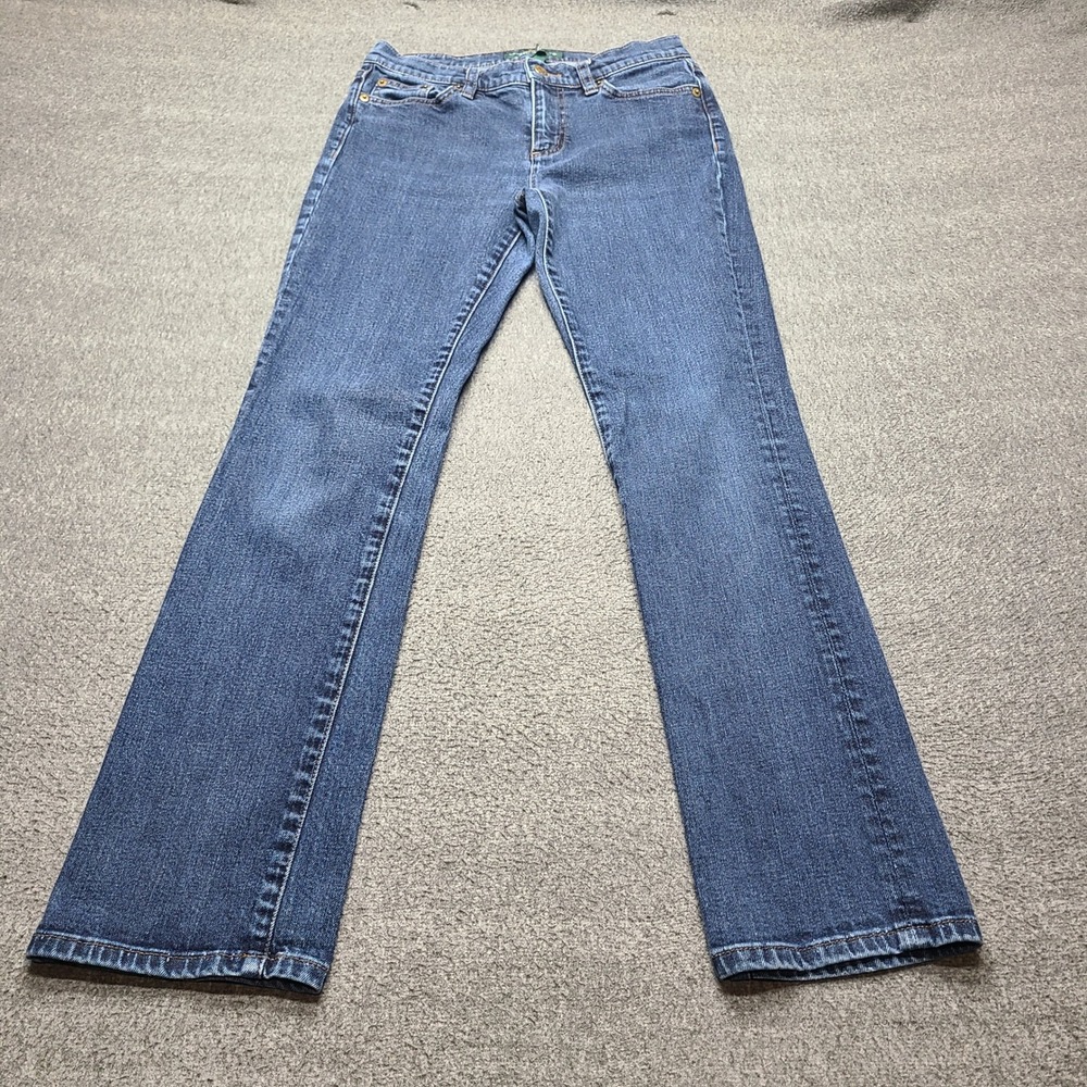 Lauren Ralph Lauren Classic Straight Jeans Womens 4 Blue Excellent Stretch Denim